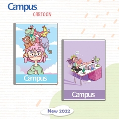 Vở Cartoon 120 trang, khổ B5, kẻ ngang có chấm, định lượng 58-65g/m2, 10 quyển/gói, 80 quyển/ thùng