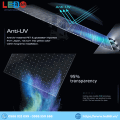 Màn hình LED trong suốt tường kính