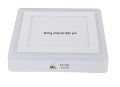 ỐP TRẦN VIỀN MÀU 18+6W VUÔNG