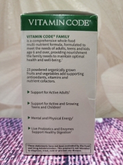 VITAMIN TỔNG HỢP CHO CẢ GIA ĐÌNH VITAMIN CODE FAMILY - GARDEN OF LIFE