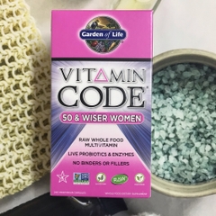 Viên uống vitamin tươi tổng hợp cho phụ nữ trên 50 - Vitamin Code 50 & Wiser Women - Garden of Life