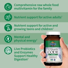 VITAMIN TỔNG HỢP CHO CẢ GIA ĐÌNH VITAMIN CODE FAMILY - GARDEN OF LIFE