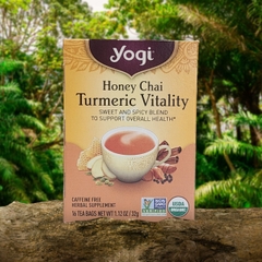 TRÀ HỮU CƠ YOGI VỊ CHAI & MẬT ONG NGHỆ HONEY CHAI TURMERIC VITALITY