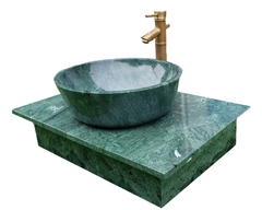 BÀN LAVABO ĐÁ TỰ NHIÊN MÀU XANH ẤN ĐỘ - LT05