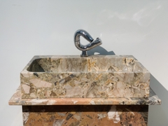 LAVABO ĐÁ TỰ NHIÊN - LAVABO CHỮ NHẬT - HỒNG QUÁN SƠN