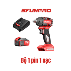 MÁY MỞ ỐC 500N.m PIN 20V/4Ah (2PIN, 1SẠC) SFUNPRO - S20M500A