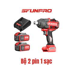 MÁY MỞ ỐC 1000N.m PIN 20V/8Ah (2PIN, 1SẠC) SFUNPRO - S20M1000A-8AH