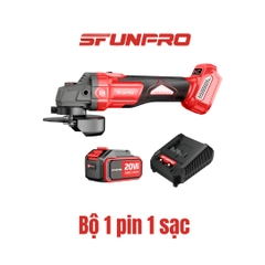 MÁY MÀI 100MM PIN 20V/4Ah (2PIN, 1SẠC) SFUNPRO - S20L100GA