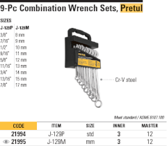 BỘ CỜ LÊ VÒNG MIỆNG 9 CHI TIẾT PRETUL - J-129M