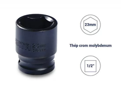 ĐẦU TUÝP ĐEN 6 CẠNH 1/2IN-23MM THÉP CROM MOLYBDENUM SATA - 34316