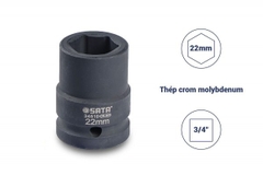 ĐẦU TUÝP ĐEN 6 CẠNH 3/4IN-22MM THÉP CROM MOLYBDENUM SATA - 34510