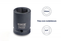 ĐẦU TUÝP ĐEN 6 CẠNH 3/4IN-24MM THÉP CROM MOLYBDENUM SATA - 34512