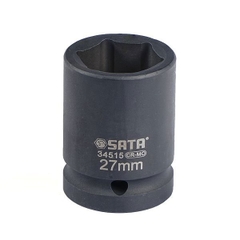 ĐẦU TUÝP ĐEN 6 CẠNH 3/4IN-27MM THÉP CROM MOLYBDENUM SATA - 34515