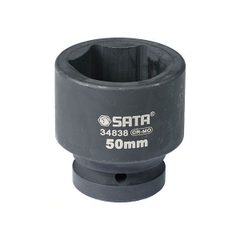 ĐẦU TUÝP ĐEN 6 CẠNH 1''X50MM THÉP CROM MOLYBDENUM SATA - 34838
