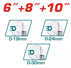 BỘ 03 MỎ LẾT RĂNG 6'' 8'' 10'' TOTAL - THTK1013