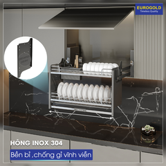 Giá bát đĩa nâng hạ Inox 304 Nan Oval Eurogold EPO9360LX