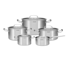 Bộ nồi đúc liền nguyên khối 5 đáy Steiger Element