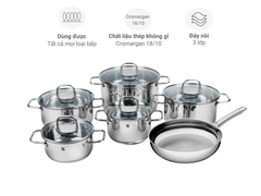 Bộ nồi WMF Inspiration 6 món kèm quánh và chảo thép