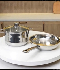 Bộ nồi WMF Diadem Plus 2 món kèm chảo thép