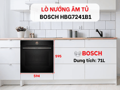 Lò nướng Bosch HBG7241B1 Serie 8 71L