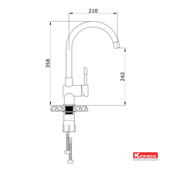 Vòi rửa bát Konox Kitchen Faucet KN1206