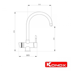 Vòi Rửa Bát Konox Kết Hợp RO Trim-Water Grey