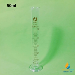 Ống đong thủy tinh có chân đế, chia vạch, 50ml