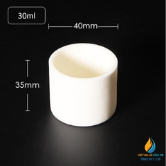 Cốc nhôm oxit Al2O3 tinh khiết hơn 99%, chịu nhiệt độ hơn 1600 độ C nung mẫu 250ml