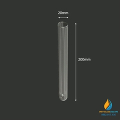 Ống nghiệm thủy tinh, không chia vạch, không nắp, 18x180mm