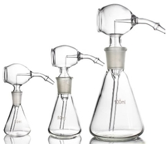 Bình phun sắc ký thủy tinh, vòi cong 50mL