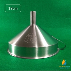 Phếu rót Inox 304 không gỉ, đường kính miệng 11cm, có tay cầm