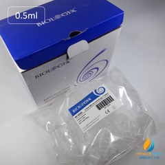 500 cái đầu đạn lưu mẫu 1.5ml, nhựa PP trong suốt, đáy nhọn, nắp chặt