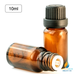 Chai đựng tinh dầu 10ML màu nâu hổ phách, nắp vặn kín