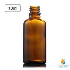 Chai đựng tinh dầu 10ML màu nâu hổ phách, nắp vặn kín