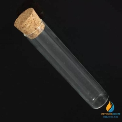 5 Ống nghiệm thủy tinh, có nắp, không chia vạch, đáy phẳng, 20*100mm