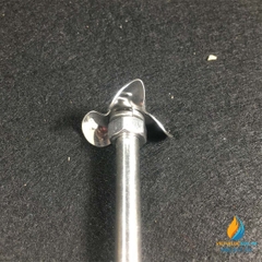 Lưỡi khuấy trộn Inox 304 không gỉ, cái dài 30cm, lưỡi 4 cánh quạt dài 40mm