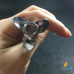 Lưỡi khuấy trộn Inox 304 không gỉ, cái dài 30cm, lưỡi 4 cánh quạt dài 40mm