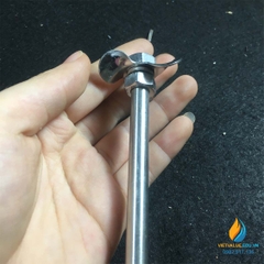 Lưỡi khuấy trộn Inox 304 không gỉ, cái dài 30cm, lưỡi 4 cánh quạt dài 40mm