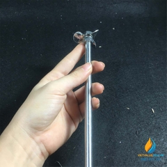 Lưỡi khuấy trộn Inox 304 không gỉ, cái dài 30cm, lưỡi 4 cánh quạt dài 40mm