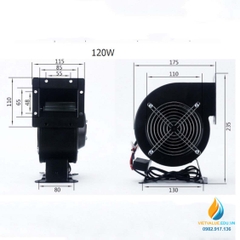 Quạt ly tâm hút mùi model 150FLJ7, công suất 330W