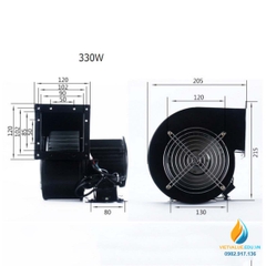 Quạt ly tâm hút mùi model 150FLJ7, công suất 330W
