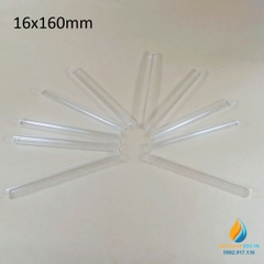 Ống nghiệm thủy tinh, không chia vạch, không nắp, 16x160mm