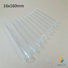 Ống nghiệm thủy tinh, không chia vạch, không nắp, 16x160mm