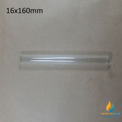 Ống nghiệm thủy tinh, không chia vạch, không nắp, 16x160mm