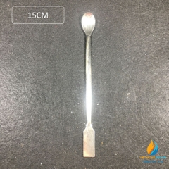 Thìa lấy mẫu 2 đầu dẹt và tròn dài 15cm, thìa lấy mẫu phòng thí nghiệm