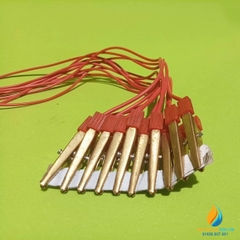 Bộ 10 dây điện nối mạch, 1 đầu kẹp, 1 đầu 2 ngón, dài 20cm
