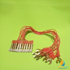 Bộ 10 dây điện nối mạch, 1 đầu kẹp, 1 đầu 2 ngón, dài 20cm