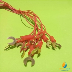 Bộ 10 dây điện nối mạch, 1 đầu kẹp, 1 đầu 2 ngón, dài 20cm
