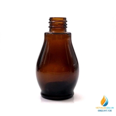 Chai nâu bầu xịt 30ml, chai thủy tinh đựng mẫu, chai lọ thủy tinh