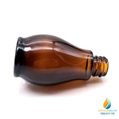 Chai nâu bầu xịt 30ml, chai thủy tinh đựng mẫu, chai lọ thủy tinh